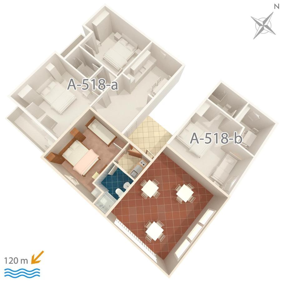 Apartments By The Sea Podgora, Makarska - 518 Esterno foto