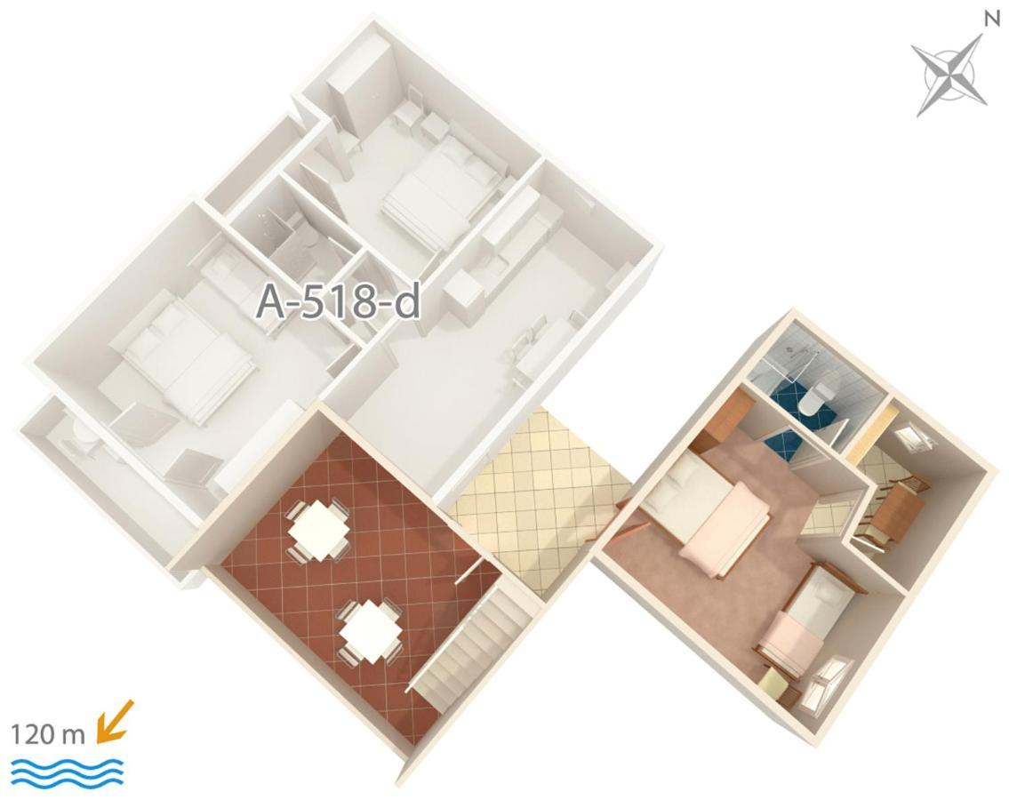 Apartments By The Sea Podgora, Makarska - 518 Esterno foto